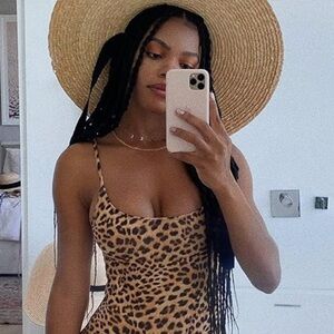 Leopard Print One Piece Bathing Suit size S